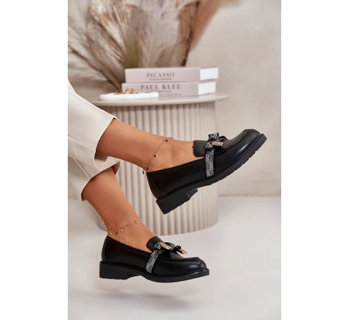 Dámské Mokasíny S Mašlí S.Barski HY42-331 Černé