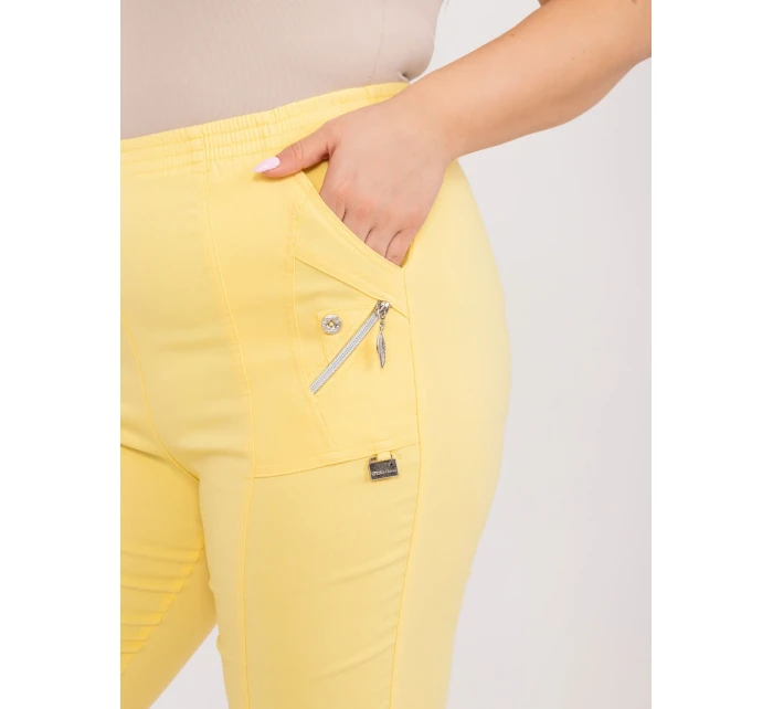 Spodnie AT SP model 19658773 jasny żółty - FPrice Spodnie AT SP model 19658773 jasny żółty - FPrice