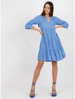 Šaty D73761M30214C modré