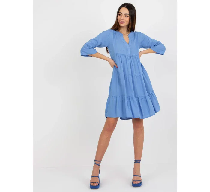 Šaty D73761M30214C modré