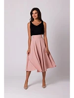 B265 Sukně s vysokým pasem - růžová