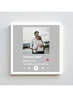 Personalizovaný magický fotoobraz v rámu - čtverec 20x20 - hudební přehrávač Personalizovaný magický fotoobraz v rámu - čtverec 20x20 - hudební přehrávač