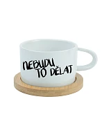 NEBUDU TO DĚLAT - bílý hrníček makronka 200 ml