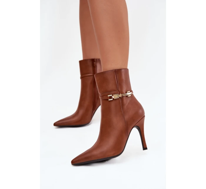 Boty na podpatku model 217723 Step in style Boty na podpatku model 217723 Step in style