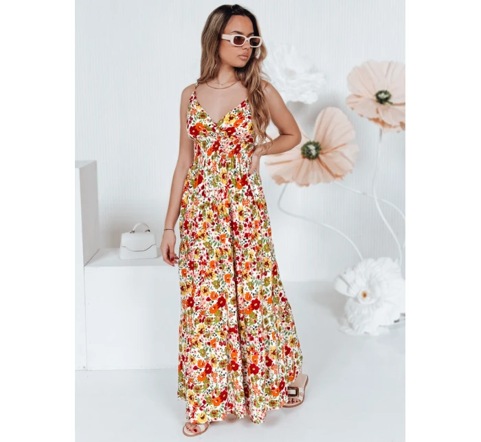 FLOWMISS bílé květinové maxi šaty FashionStreet EY2629