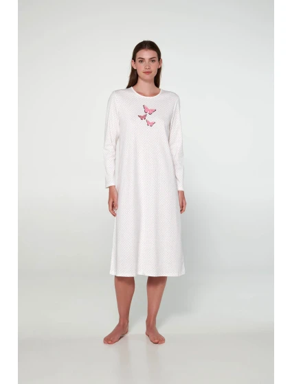 Noční košile s dlouhými rukávy model 18938371 - Vamp