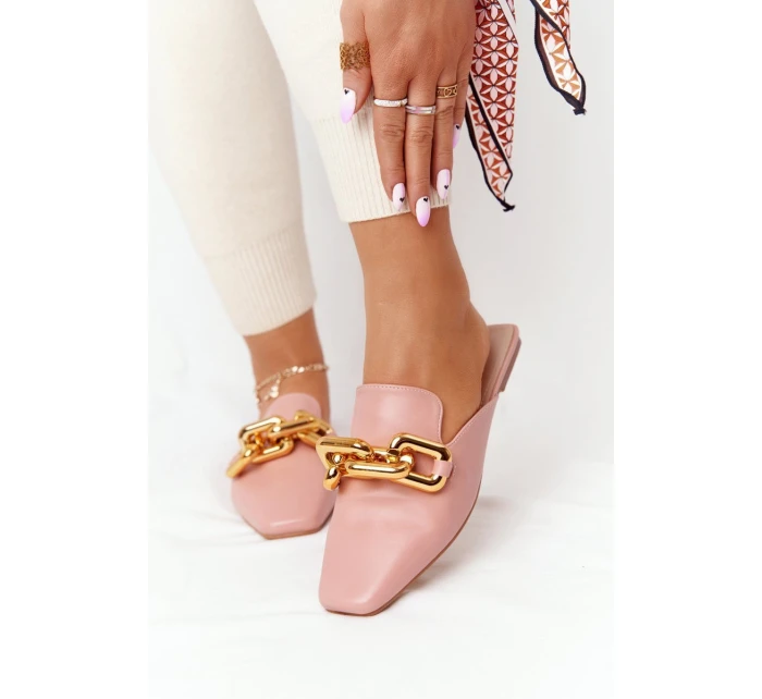 Dámské Nazouváky S řetízkem Růžové model 21549944 On Me - Boto