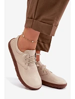 Kožené dámské polobotky Barefoot Zazoo 10189 Béžové Kožené dámské polobotky Barefoot Zazoo 10189 Béžové