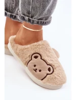 Dámské Pantofle S Medvídkem Béžové model 20655559 - Kesi