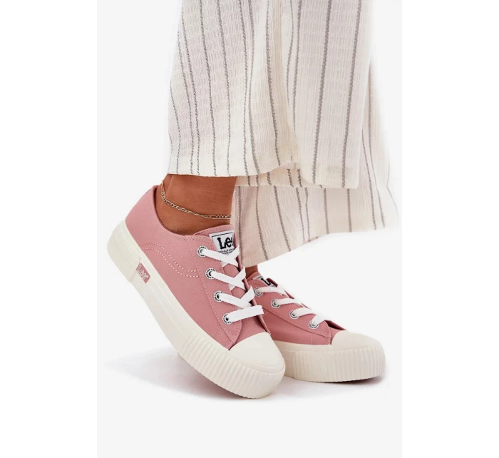Dámské trampky na platformě LEE ISLA C WOMEN LOW – růžové