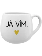 JÁ VÍM. - bílý keramický hrníček 300 ml