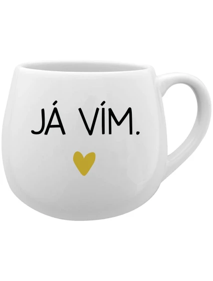 JÁ VÍM. - bílý keramický hrníček 300 ml