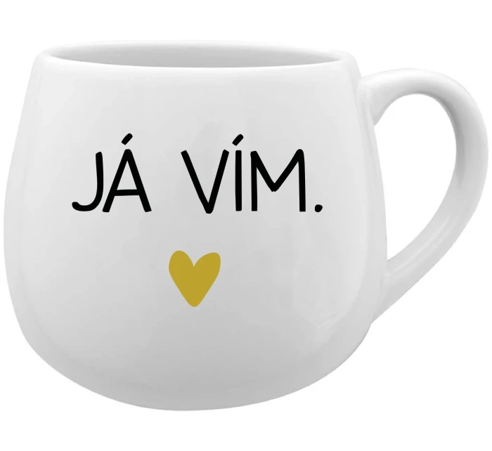 JÁ VÍM. - bílý keramický hrníček 300 ml