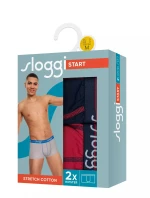 Pánské boxerky Start Hipster C2P box - BLUE - DARK COMBINATION - tm.modrá-vínová M008 - SLOGGI