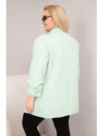 Dámská plus size elegantní sako mátová