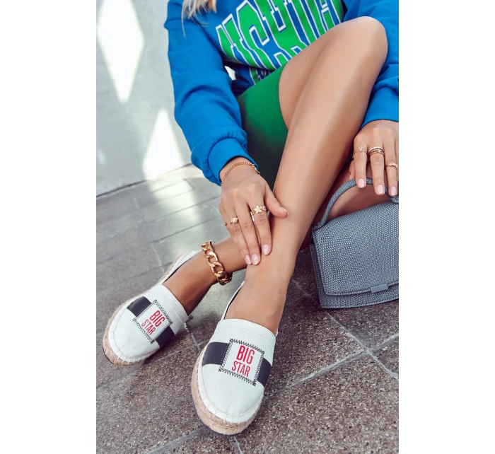 Dámské espadrilky Big Star bílá a tmavě modrá model 21580397 - Big Star Shoes