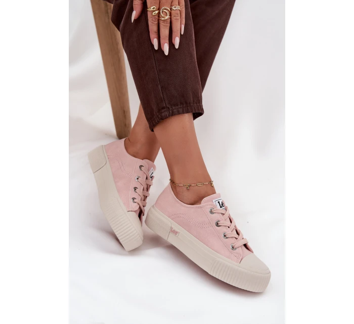 Dámské tenisky na platformě LEE ISLA C WOMEN LOW 50253001.78E Růžové