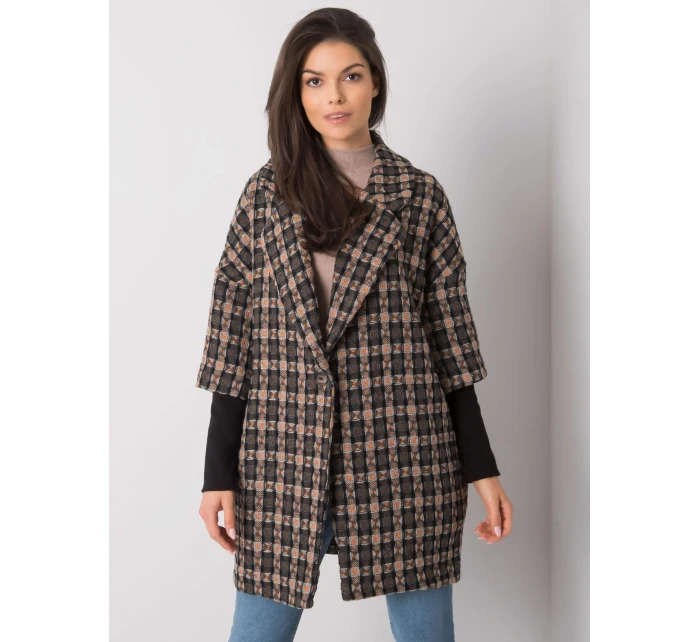 CHA coat PL 0466.05X šedá černá CHA coat PL 0466.05X šedá černá