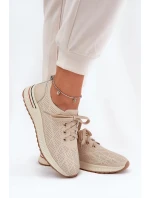 Dámské kožené lehké polobotky Artiker – béžové