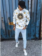 Pánská bílá mikina s potiskem FashionStreet BX5317 Pánská bílá mikina s potiskem FashionStreet BX5317