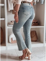 Dámské džínové zvonové kalhoty s páskem FAREVIS modré FashionStreet UY2483