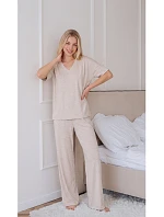 Pyžamo Luna 1314 k/r S–XL béžové