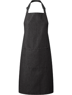 Premier PR 154 Zástěra s laclem a kapsou na břiše "Colours" 39.0154 black denim