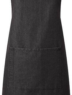 Premier PR 154 Zástěra s laclem a kapsou na břiše "Colours" 39.0154 black denim