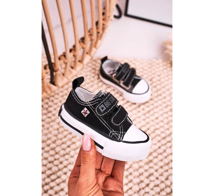 Dětské Tenisky Na Suchý Zip BIG STAR model 21545391 Černé - Big Star Shoes Dětské Tenisky Na Suchý Zip BIG STAR model 21545391 Černé - Big Star Shoes