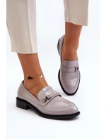 Dámské lakované mokasíny šedé Nerilaja Dámské lakované mokasíny šedé Nerilaja