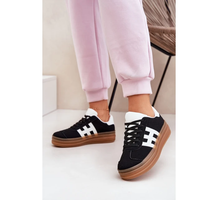 Dámské tenisky na platformě černé Syliyana Dámské tenisky na platformě černé Syliyana