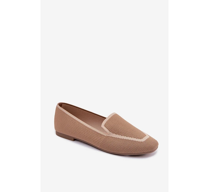 Dámské ploché kožené mokasíny světle hnědé Selisa