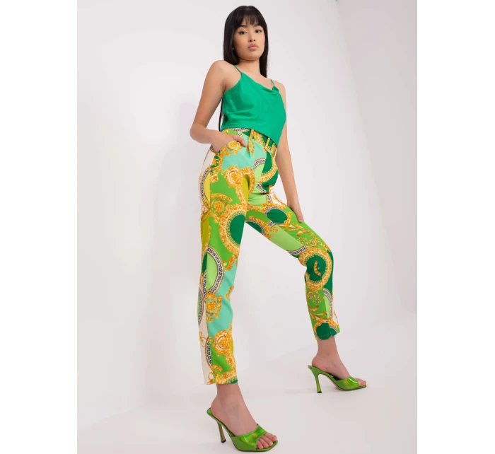 Kalhoty DHJ SP 12787D.11 světle zelená