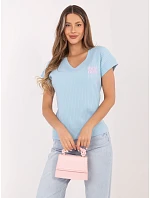 Bluzka RV BZ model 22072968 jasny niebieski - FPrice Bluzka RV BZ model 22072968 jasny niebieski - FPrice