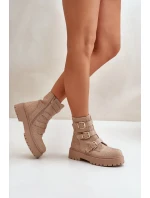 Zateplené Dámské Kotníkové Boty s Ozdobou Béžové Ciascia Zateplené Dámské Kotníkové Boty s Ozdobou Béžové Ciascia