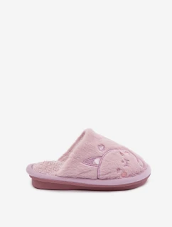 Dětské bačkory s kožíškem – fialové Norene