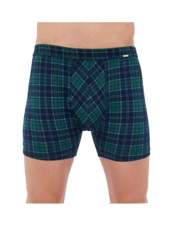 Pánské boxerky Prime model 21857553 Tmavě zelená s modrou - Cornette
