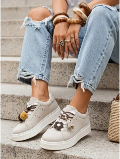 Dámské tenisky na platformě light beige FashionStreet ZY1420