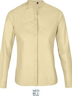 NEOBLU Bart Women Popelínová halenka s dlouhým rukávem 24.3787 beige