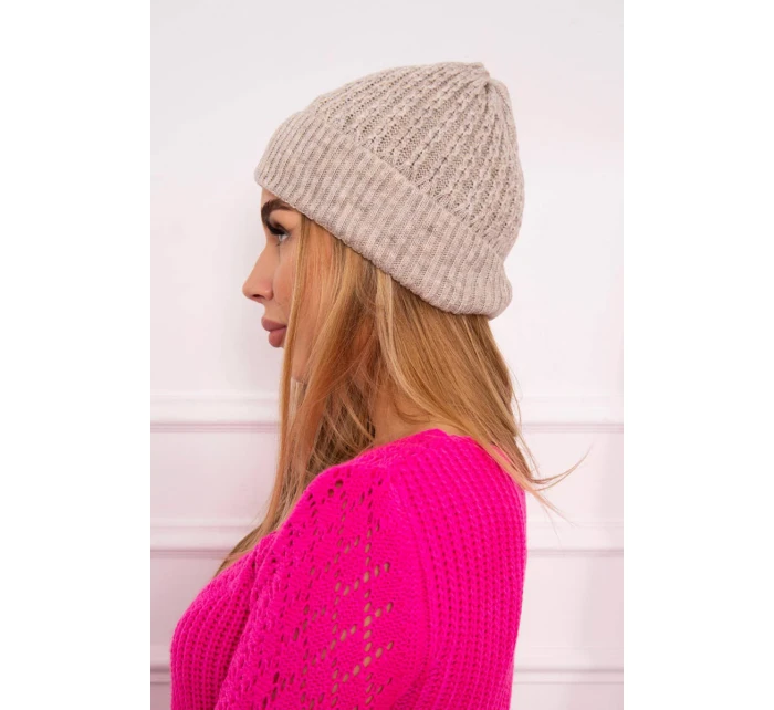 Tenká čepice  světle béžová model 18750513 - K-Fashion