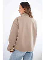 Dámská krátká dvouřadová bunda s límcem fango