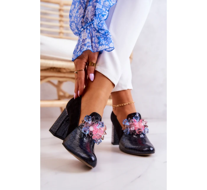 Semišové Lodičky Kůže černé model 21579520 - Boto