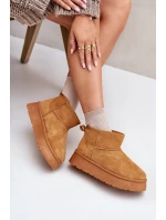 Nízké dámské sněhule na platformě s teplou podšívkou Camel Saldren Nízké dámské sněhule na platformě s teplou podšívkou Camel Saldren