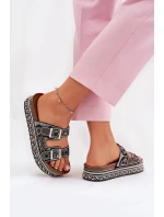 Sandály se zdobením a na platformě černé model 21688319 - Boto