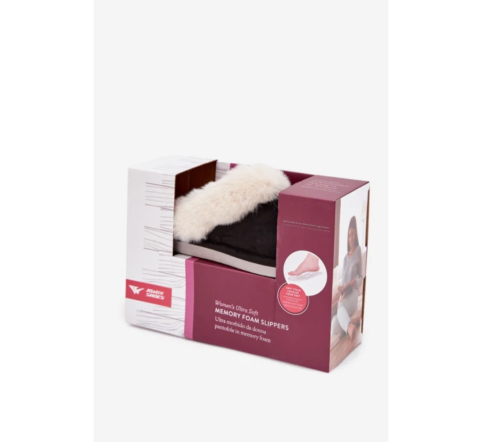 Dámské pantofle s kožíškem Černé model 21772644 - Boto Dámské pantofle s kožíškem Černé model 21772644 - Boto