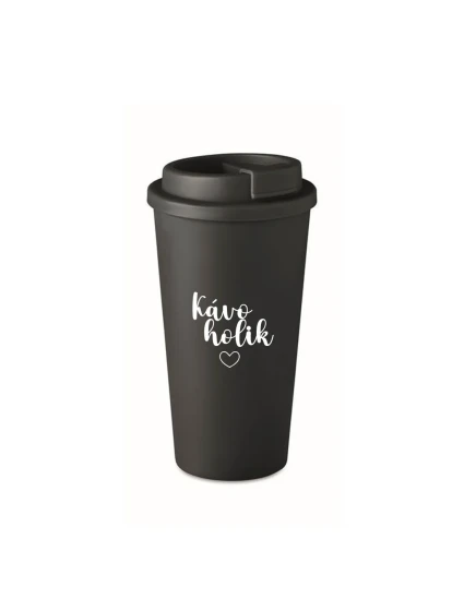 KÁVOHOLIK - černý termohrnek 475 ml
