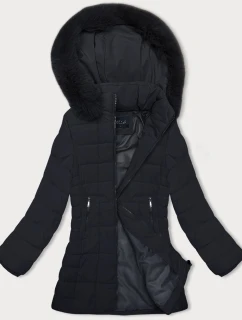 Tmavě modrá prošívaná dámská zimní bunda model 21247029 - J.STYLE
