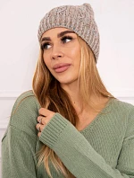 Fleecová čepice Melisa K241 beige+grey