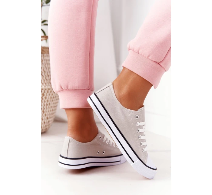 Dámské Klasické Tenisky Šedé model 21558085 - Boto Dámské Klasické Tenisky Šedé model 21558085 - Boto