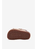 Dětské papuče s mašlí Béžové model 22215736 - Boto Dětské papuče s mašlí Béžové model 22215736 - Boto
